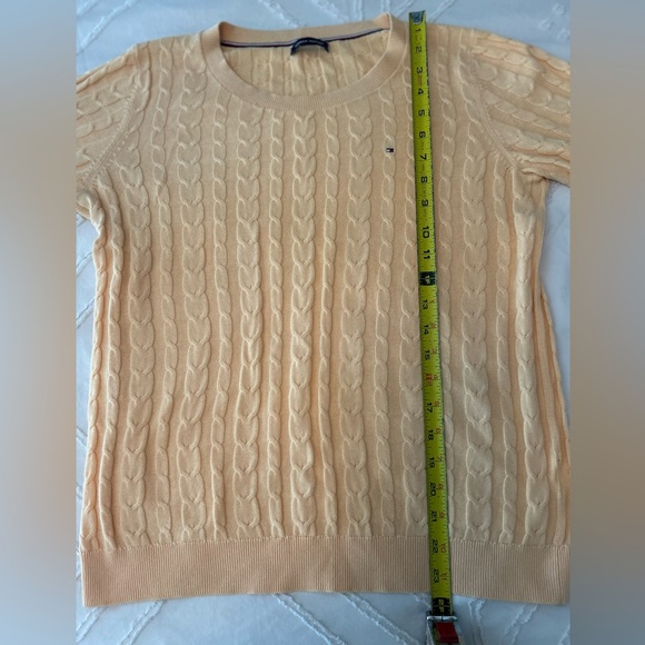 TOMMY HILFIGER cable knit short sleeve sweater - Picture 5 of 6